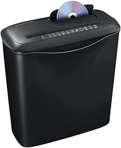 lot 7334 image: 8-Sheet Strip Cut Home Paper Shredder,bonsaii CD and Credit Card Office Shredder Machine with Overheat and Overload Protection,3.5 Gallons Wastebasket,Black (S120-C)
