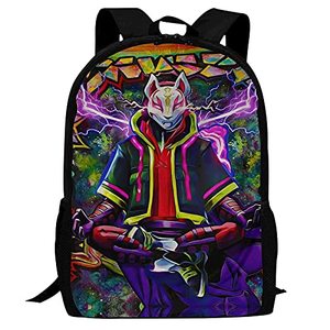 lot 7405 image: Epic Games Fortnite Unisex Children Backpack Notebook Bookbag Kids School Backpacks Travel Outdoor Schoolbag One Size