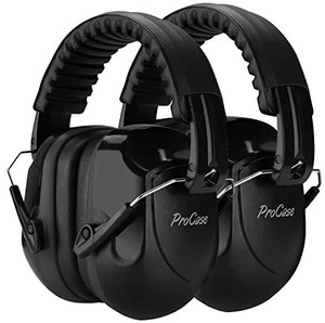 lot 9383 image: ProCase Noise Reduction Ear Muffs 2 Pack, NRR 28dB Hearing Protection Safety Ear Muffs for Shots Mowing Range Construction Wood Work Manufacturing Hunting Men Women Adults