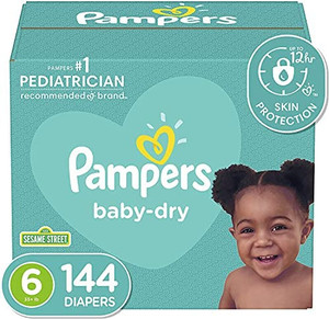 lot 9414 image: Pampers Baby-Dry Extra Protection Diapers, Size 6, 144 Coun