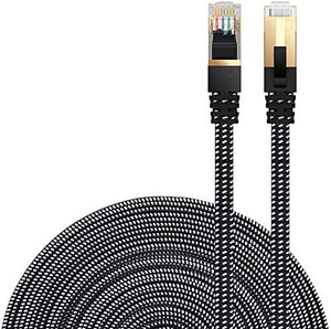 lot 9419 image: Cat 7 Ethernet Cable, DanYee Nylon Braided 10ft CAT7 High Speed Professional Gold Plated Plug STP Wires CAT 7 RJ45 Ethernet Cable