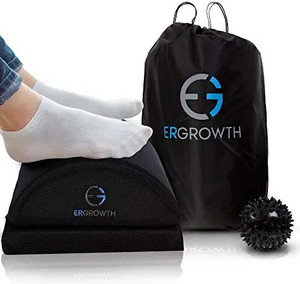 lot 9437 image: Ergonomic Foot Rest by Ergrowth, Adjustable Office Foot Rest, Travel Foot Rest Pillow, Foot Cushion, Footrest for Desk, Leg Rest