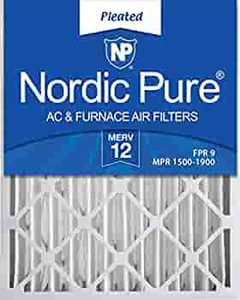 lot 9441 image: Nordic Pure 16x25x4 MERV 12 Pleated AC Furnace Air Filter 1 Pack