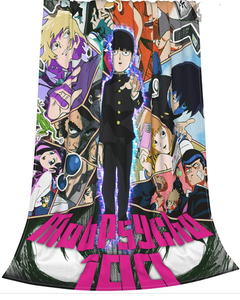 lot 8111 image: Mob Psycho - Collage Throw Blanket 50x60 inches