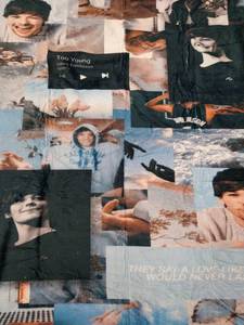 lot 8112 image: Louis Tomlinson Blanket Winter Queen Size 40 x 50 Warm Collage
