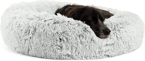 lot 8114 image: Calming Shag Fur Donut Cuddler Cat & Dog Bed days 36x36 inches on tag