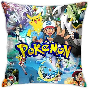 lot 8129 image: 2 pack Pokemon Cushion Cover Plush Toys Pikachu Go Psyduck Pillowcase Cartoon Pillow Cases Sofa Car Home Plush Cover Gifts Toys 20x30 inches