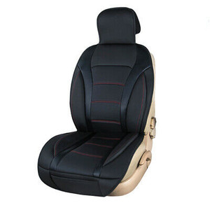 lot 8160 image: CAR PASS Car Seat Cushion Protector Black Leather Universal Waterproof Fit Cars single seat