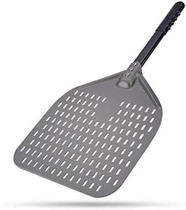 lot 8185 image: Perforated Pizza Peel, Rectangular Pizza Turning Peel, Professional Anodized Aluminum Turning Pizza Paddle