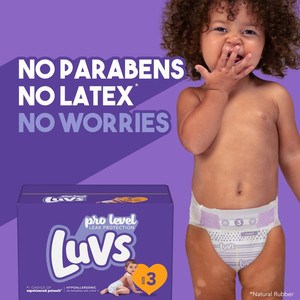 lot 8188 image: Luvs Pro Level Leak Protection Diapers looks to be size 4 unknown count