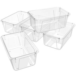 lot 1501 image: Storex Small Cubby Bins (4 PACK)