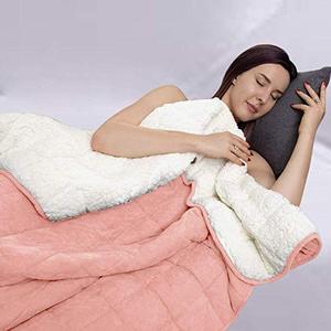 lot 1553 image: ALANSMA Sherpa Weighted Blanket (20lbs)