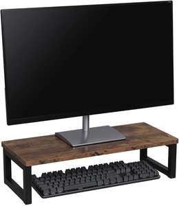 lot 1508 image: OROPY Vintage Wood Monitor Stand Riser
