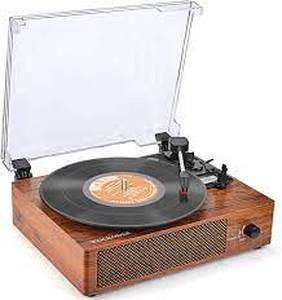 lot 1529 image: Wockoder Record Player Turntable Vinyl Record Player