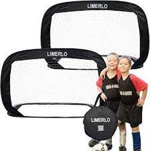 lot 1573 image: LIMERLO Portable Rectangle Pop-Up Soccer Net