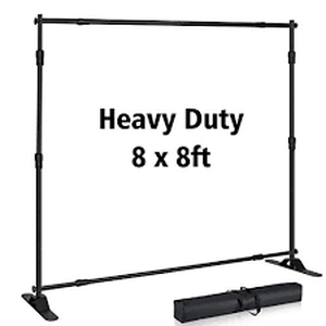 lot 1610 image: T Sign Backdrop Banner Stand