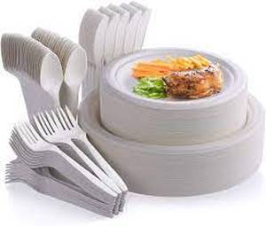 lot 1626 image: Fuyit Disposable Dinnerware Set