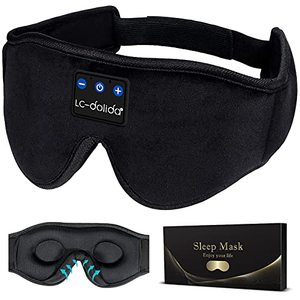 lot 3799 image: Sleep Headphones, 3D Sleep Mask Bluetooth Wireless Music Eye Mask, LC-dolida Sleeping Headphones for Side Sleepers Sleep Mask with Bluetooth Headphones Ultra-Thin Stereo Speakers Gift for Men Women