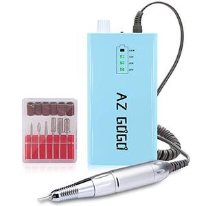 lot 3801 image: 30000RPM Portable Nail Drill Machine, AZ GOGO Professional Rechargeable Electric Efile Nail Drill for Acrylic Gel Nails, ManicurePedicure, Polishing, Cuticle - Salon or Home Use��Blue��