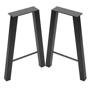 lot 3805 image: 16inch Set of 2 Industrial Rustic Type Steel Table Legs 16��x11�� Dining Table Legs 16��Height 11��Wide Metal Iron Chair Bench Coffee Table Legs Baking Finish