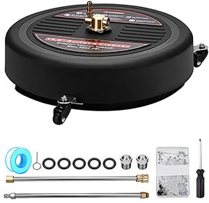 lot 3809 image: BITOWAT Power Washer Surface Cleaner with Universal Wheel 15 Power Washer Accessory 14 Quick Connector with 2 Extension and 2 Replacement Nozzles