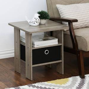 lot 3810 image: Furinno Andrey End Table Night Stand with Bin Drawer, Multiple Colors