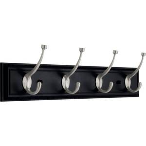 lot 3834 image: Liberty Hardware - Coat rack - 8 hooks - MDF - black