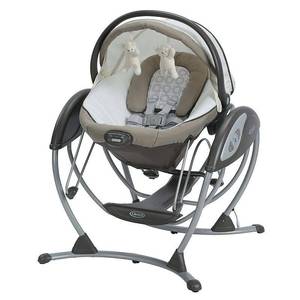 lot 5832 image: Graco Soothing System Glider Baby Swing, Abbington