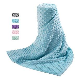 lot 5855 image: Acdyion Removable Duvet Cover 60x80 for Weighted Blankets-Super Soft Minky Dot with 8 Ties Cover Only (sea Grass)