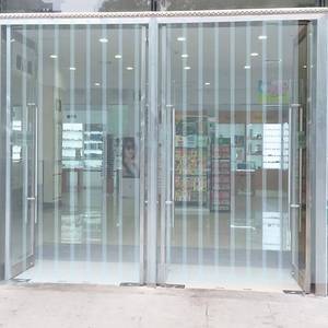 lot 7346 image: Mophorn 12PCS Plastic Curtain Strips, 48Inch (4ft) Width X 84Inch (7ft) Height PVC Strip Door Curtain, 0.08 Inch Thickness Vinyl Strip Door Curtain 50% Overlap for Doors