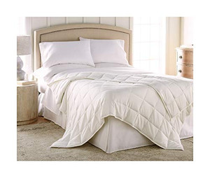 lot 7363 image: Harmonia Weighted Blanket Adult 25 lbs  Cotton Shell, Glass Bead Fill, 60 x 80, White  Duvet Cover, Weighted Blanket for Adults 25 lbs