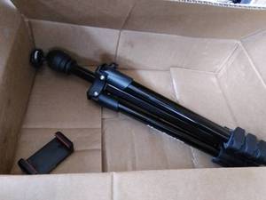 lot 7372 image: Manfrotto Compact Light Aluminum 4-Section Tripod Kit with Ball Head, Black (MKCOMPACTLT-BK)