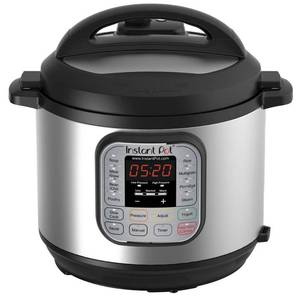 lot 7379 image: Instant Pot - Duo 6 Quart 7-in-1 Multi-Use Pressure Cooker - brushed stainless steel