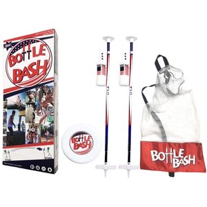 lot 7380 image: Poleish Sports Bottle Bash Red White and Blue Game Set