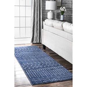 lot 7386 image: nuLOOM Moroccan Blythe Runner Rug, 2 6 x 10, Dark Blue