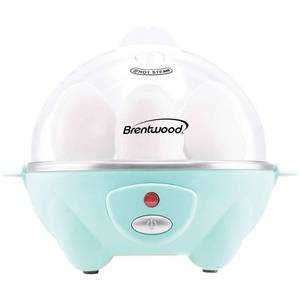 lot 7426 image: Btwd Electric 7 Egg Cooker with Auto Shut Off in Blue
