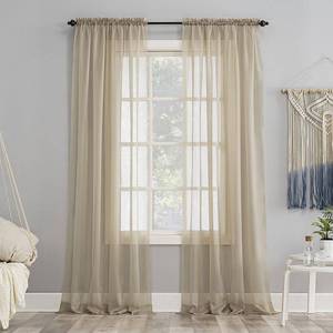 lot 7433 image: No. 918 Emily Voile Sheer Rod Pocket Curtain Panel, Single Panel