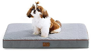 lot 8382 image: Bedsure Large Dog Bed for Large Dogs - Big Orthopedic Dog Beds with Removable Washable Cover, Egg Crate Foam Pet Bed Mat, Suitable for Up to 50 lbs - 20 x 30