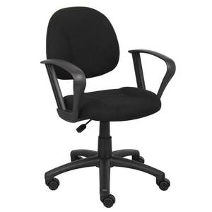 lot 8383 image: Boss Office Products Deluxe Posture Chair W Loop Arms