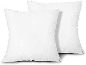 lot 8386 image: Edow Throw Pillow Inserts, Set of 2 Lightweight Down Alternative Polyester Pillow, Couch Cushion, Sham Stuffer, Machine Washable. (White, 28x28)