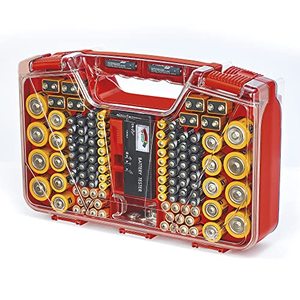 lot 8395 image: Ontel Battery Daddy 180 Battery Organizer and Storage Case with Tester, 1 Count, As Seen on TV