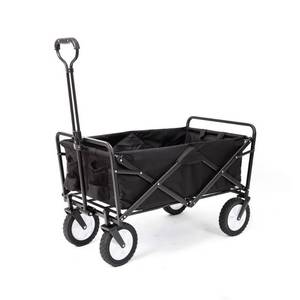 lot 8404 image: Mac Sports Collapsible Folding Frame Outdoor Garden Utility Wagon Cart, Black