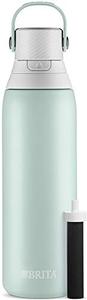 lot 8412 image: Brita Stainless Steel Water Filter Bottle, 20 Ounce, Glacier, 1 Count, Stocking Stuffer