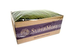 lot 8444 image: SuperMoss (21598) Sheet Moss Preserved, Fresh Green Wet Use (20-24 sq. ft. Approx 3.5lbs)