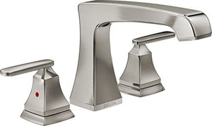lot 8447 image: Delta Ashlyn 2-Handle Deck-Mount Roman Tub Faucet Trim Kit in Stainless Steel Finish (Valve Not Included) 685398