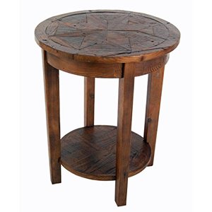 lot 8464 image: Renew Reclaimed Wood 20 Round End Table, Natural