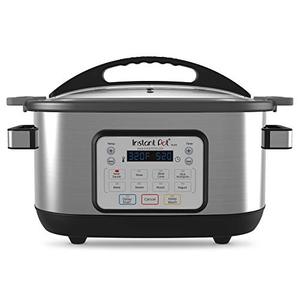 lot 8474 image: Instant Pot Aura 10-in-1 Multicooker Slow Cooker, 10 One-Touch Programs, 6 Qt, Silver (AURA 6Qt)