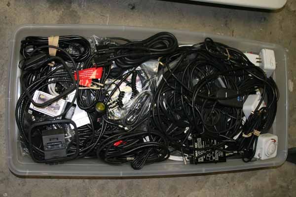 lot 5426 image: Box of coax, monitor, and misc cables