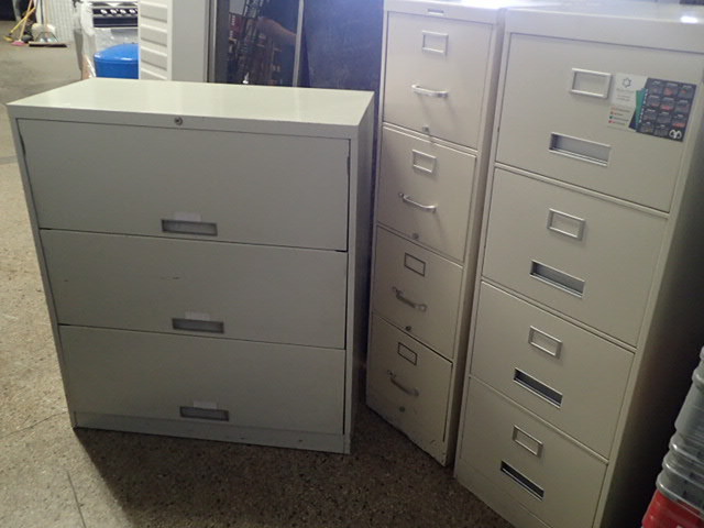 lot 3502 image: (3) Steel Filing Cabinets