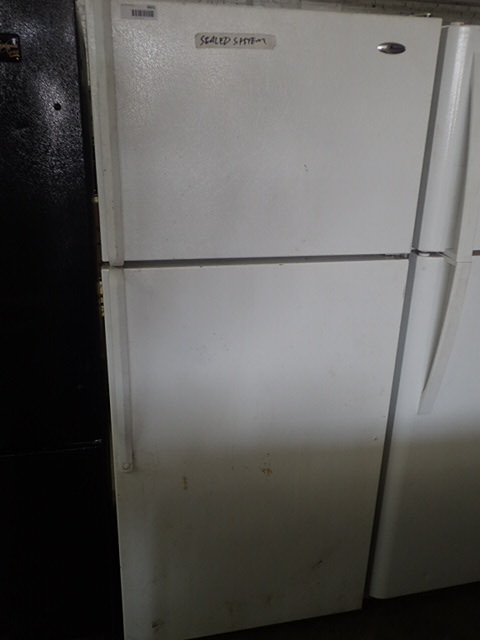 lot 6601 image: Amana cross-top refrigerator freezer combo